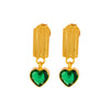 Emerald Heartline Earrings