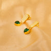 Emerald Heartline Earrings