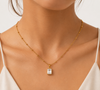 Mini Luxe Rectangular Pendant — Clear