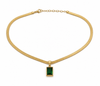 Minimal Emerald Drop Pendant