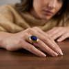 Deep Blue Oval Ring
