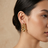 Floral Cross Earrings
