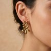 Floral Cross Earrings