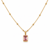Mini Luxe Rectangular Pendant — Pink