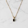 Mini Luxe Rectangular Pendant — Black