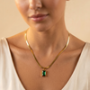 Minimal Emerald Drop Pendant