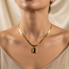 Minimal Emerald Drop Pendant