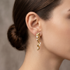 Sculpted Wave Pearl Earrings