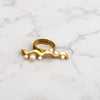 Sculpted Wave Pearl Ring