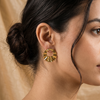 Textured Circle Drop Earrings