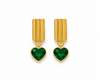 Emerald Heartline Earrings