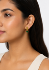 Emerald Heartline Earrings