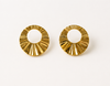 Textured Circle Drop Earrings